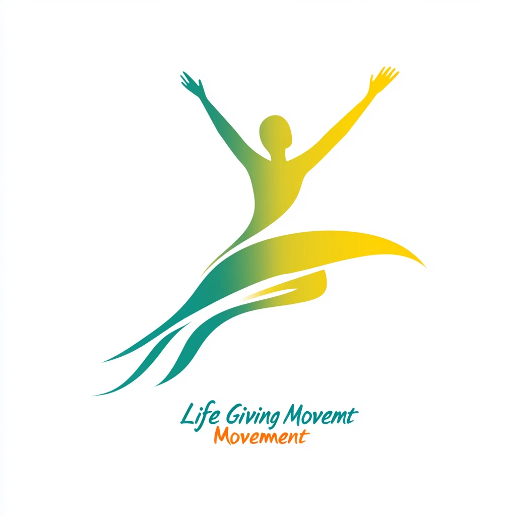 Логотип plestimon - стилізована фігура людини в русі у жовто-аквамаринових кольорах